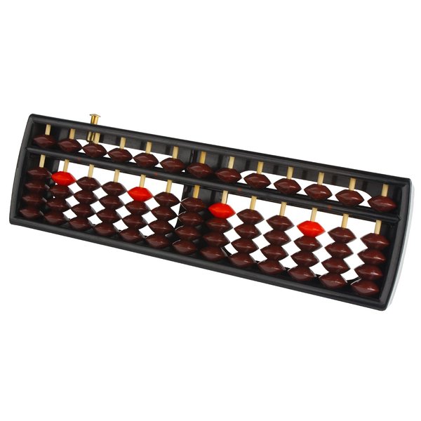 Larcele Bead Arithmetic Counting Abacus with Reset Button School Supplies for Children,13 Column SP-02 (Black 2)