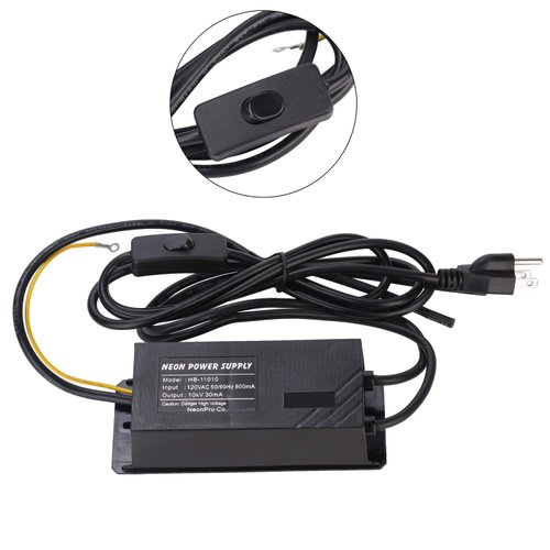 Neon Signs Transformer Lichtenberg Machine Wood Burning Machine Power Supply for Glass Neon Sign Electronic Neon Light Beer Signs Bar Lights Transformer 120V 50/60Hz