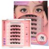 MLEN DIARY Self Adhesive Lash Clusters DIY Eyelash Extensions D Curl Natural 30Pcs Self Adhesive Cluster Lashes 10-14MM No Glue Individual Lashes Self Application at Home