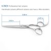 6" Professional Hair Scissors Cutting Shears 440C Hair Cutting Scissors Haircut Scissors Sharp Barber Scissors Barber Shears Convex Edge KINSARO