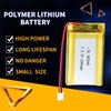 AKZYTUE 3.7V 903048 1200mAh Lipo Battery Rechargeable Lithium Polymer ion Battery Pack with PH2.0mm JST Connector