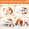 Jenaai 5 Pcs Plush Guinea Pig Stuffed Animals 16 Inch Mama Guinea Pig with 4 Cute Plushie Babies Soft Guinea Pig Plush Pillow Gift for Boys Girls Birthday