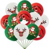 HADCKJA Christmas Balloons Christmas Party Supplies Christmas Red Reindeer White Santa Claus Green Latex Balloon for Christmas Party Decor Christmas Theme Birthday party Decorations 12Pcs
