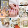 LPOne 2 Boxes 3D Nail Mini Dried Flowers Sticker Nail Art Resin Craft DIY,Real Natural Dried Flowers, Five Petal Flower Leaf Gypsophila Dry Flower Nail Art Decoration Kits., box 5.12 x 1.97 inches