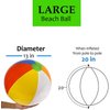 Beach Balls [3 Pack] 20" Inflatable Beach Balls for Kids - Beach Toys for Kids & Toddlers, Pool Games, Pool Toy - Classic Rainbow Color by 4E's Novelty