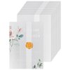Benvo 50 Pack Pre-Folded Vellum Jackets for 5x7 Invitations Tracing Paper for Invitation Translucent Vellum Paper Wedding Invitations Wrap Liners for DIY Photos Postcards Scrapbook Envelopes(93gsm)