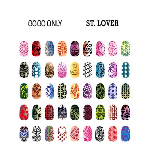Gogoonly Nail Art Stamp Plate Collection St. Lover - Huge Size Stamping Image Plates Manicure Nail Designs DIY-BH000482