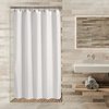 ALYVIA SPRING Stall Fabric Shower Curtain Liner Waterproof - 54" x 78", Soft & Lightweight Long Stall Size Shower Curtain with Magnets, Machine Washable - 54x78, White