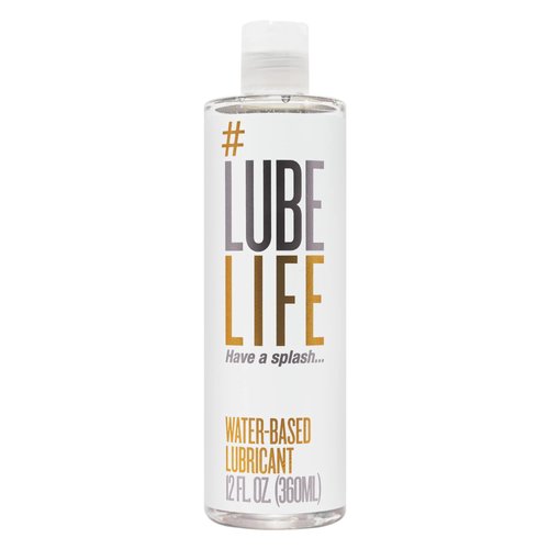 Lube Life Water-Based Personal Lubricant, Lube for Men, Women and Couples, Non-Staining, 12 Fl Oz