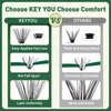KEYYOU Lash Clusters 320Pcs Eyelash Clusters 60D+80D C Curl 9-16MIX Clusters Lashes Thick Super Soft Wispy DIY Eyelash Extension at Home(60D+80D-C,9-16MIX)