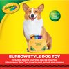 Crayola for Pets Crayon Burrow Toy Plush Squeaker Dog Toy, 8”, Pup-Visible Color Toys Dogs See Best, Burrow Style Dog Toy with 3 Removeable Plush Toys, Enrichment Dog Toys