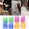 ISMARTEN 120 Pack Cat Spring Toy, Colorful Interactive Cat Toy Plastic Coil Springs Cat Toy for Swatting, Biting, Hunting Kitten Toys