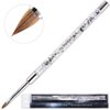 PANA 3D Kolinsky Nail Art Brush - Silver Glitter Handle, Size 4 - Acrylic Nail Art Sculpture Brush for Manicures Pedicure Salon Professional or Beginner