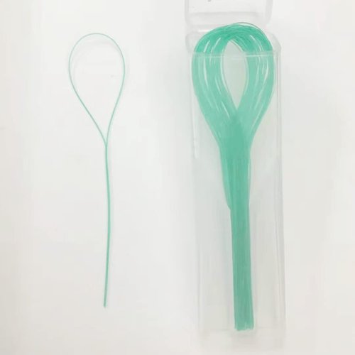 EasyHonor Dental Floss Threaders for Braces, Bridges, and Implants,Green, 210 Count (6 Pack)