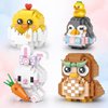 MEIEST 8 PCS Mini Animals Building Blocks Set,Animal Themed Collection Construction Building Bricks Toy,Cute Home Decors