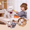 TUMAMA Walking Plush Puppy Toy Dog, Remote Control and Voice Control Interactive Dog Toy with Barking, Tongue Licking, Tail Wagging, Birthday for 3 4 5 6 7 Years Old Boys Girls Kids
