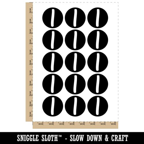 Letter I Uppercase Felt Marker Font Temporary Tattoo Water Resistant Fake Body Art Set Collection - 15 2" Tattoos (1 Sheet)