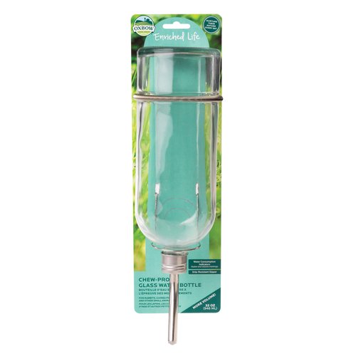 Oxbow Enriched Life Chew Proof Glass Water Bottle, 32oz / 946ml