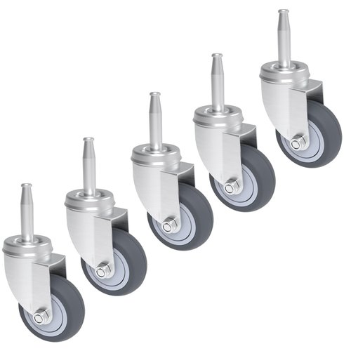 RILIDRI 2-Inch Caster Wheels, (Stem Diameter 8mm or 5/16", Length 38mm or 1.5") - Set of 5 Replacement Wheels for Shop-Vac, Furniture