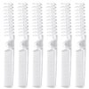 Qjaiune 6PCS Travel Foldable Brush Comb Portable Folding Comb, Anti-Static Hair Comb Mini Pocket Comb, Double Headed Hair Brush Hairdressing Tools Plastic Folding Comb for Men Women (White)