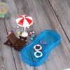 BinaryABC Miniature Swim Pool Swimming Ring Beach Umbrella Chair,DIY Fairy Garden Dollhouse Decor,Mini Dollhouse Beach Decoration Set
