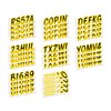 STIFFIE Whipline Black/Yellow 3" Alpha-Numeric Registration Identification Numbers Stickers Decals for Boats & Personal Watercraft