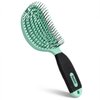 NuWay 4HAIR DoubleC U.S. Patented Double Curved Detangling Brush is Hair Dryer Safe (Mint Green)