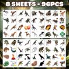 Dinosaur Temporary Tattoos Birthday Party Supplies Decorations 96PCS 3D Tattoos Stickers Super Cute Party Favors Kids Boys Girls Gifts Ideas Classroom School Prizes Themed Baby Showers