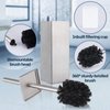 DOWRY Stainless Steel Toilet Bowl Brush and Holder for Bathroom Storage Organization Deep Cleaning Covered Brush Cleaner