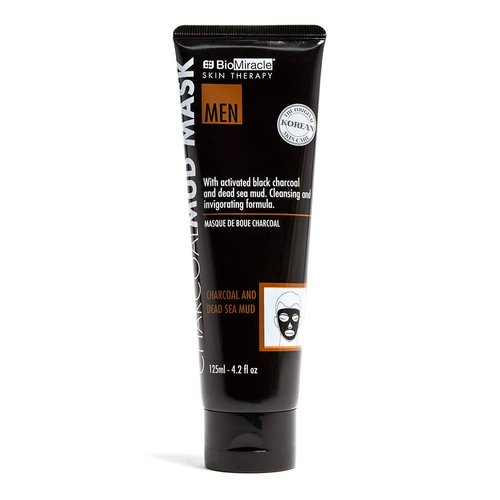 BioMiracle Men's Skin Thearpy Charcoal and Dead Sea Mud Mask for Male