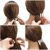 Chuangdi 2 Pieces Gothic Punk Style Hair Ties Hair Holder Hair Rings Including Gold Metal Circle Hair Band Silver Hair Rope for Women Girls