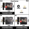 6 PCS High Torque Quartz Clock Movement Mechanism Replacement Clock Kit with 10 Different Pairs of Hands Clock for DIY Repair Clock Parts Shaft Lengths 12mm 15.5mm 21.5mm (Style 2)