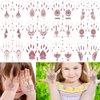 XMASIR Henna Temporary Tattoo Stickers for Kid, 12 Pair Hands Tattoo Brown Body Art Stickers Waterproof Fake Tattoos for Girls Boys Party Decor (Brown-1)