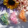 Miniluck Flower Hair Claw Clips - 3PCS Big Clips for Women/Girls, Cute Nonslip Medium Colorful Hawaiian Flower Clips with Strong Hold for Thick/Thin Hair