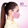 Miuphro Multiple Colour KN95 Face Mask 50 Pcs, 5 Layers Safety KN95 Masks, Disposable Masks Respirator for Outdoor(Pink,Blue,Red,Purlpe,Grey)