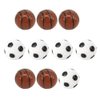 Kisangel 10Pcs Resin Sports Soccer Dollhouse Soccer Ball Mini Basketball Set Dollhouse Miniature Supply Fairy Garden Figurine (Mini Basketball and Baseball)