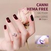 CANNI Dark Red Gel Nail Polish, 1Pcs Burgundy Red Gel Polish Deep Red Color Nail Polish Gel High Gloss Soak Off U V Gel Nail French Nail Manicure Salon DIY
