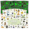 EMOME 500+ Styles Glow Halloween Tattoos for Kids Bulk, Cute Kids Temporary Tattoos Stickers, Halloween Treats Party Supplies Favors Decorations for Boys Girls (56 Sheets)