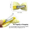 Bow Hair Clips for Girls - 8 Pack Yellow Cute Toddler Hair Clips, Barrettes & Bows, Alligator Lined Snap Clips, Baby Girls Hair Accessories for Little Kids, Children & Teens