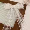 Lace Hair Bows for Women Lace Hair Bow Clips White Lace Bows for Hair Bridal Bow for Women Bachelorette Party Decorations