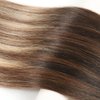 VINBAO Tape in Hair Extensions Human Hair Ombre Hair Extensions #1B Natural Black #4 Dark Brown to #27 Caramel Blonde Balayage Dark Roots Hair Extensions Tape in Human Hair 20pcs 50g(14inch 1B/4/27)