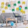 Maicaiffe Frog Hanging Swirl Decorations - Glitter 18 Pcs Boys Girls Kids Birthday Party Supplies - Baby Shower Streamers - Rainforest Reptile Frog Birthday Party Foil Swirls Ceiling Decorations