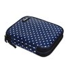 Damero Crochet Hook Case, Travel Storage Bag for Various Crochet Needles and Accessories, Lightweight and Compact, Easy to Carry, Medium, Blue Dots (No Accessories Included)