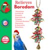 Bonka Bird Toys 1542 Duo Christmas Tree Festive Vine Chew Shred Parrot Cage Toy, Conure, Parakeet, Caique, and Similar Breed Sizes