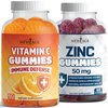 Zinc Gummies - 2 Pack - 50mg High Immune Booster Zinc Supplement, Immune Defense, Powerful Natural Antioxidant, Non-GMO - by New Age (Zinc/Vitamin C)