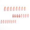 BAOYAALIN Orange Ombre Press on Nails Short Medium Coffin Fake Nails with Glitter Design Glue on Nails for Women Girls Acrylic Ballerina False Nails Stick on Nails Press on Nail for Wedding 24Pcs