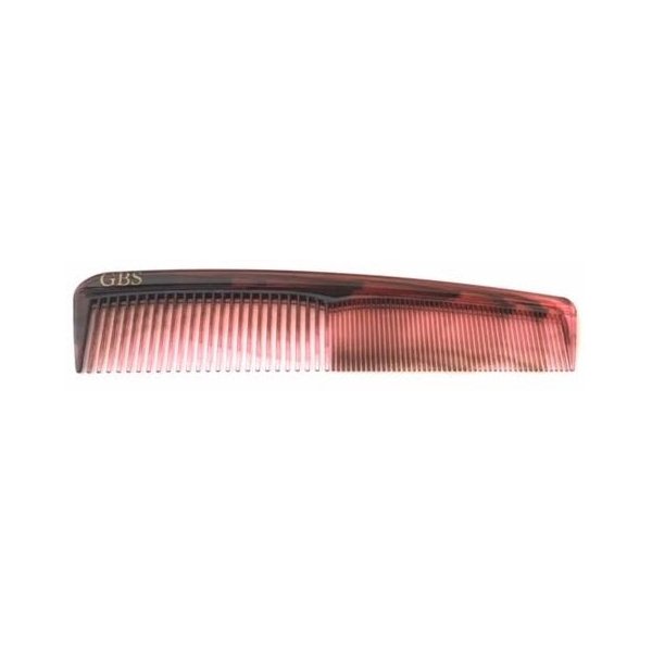 G.B.S Handmade Styling Grooming Comb - 7" Tortoise Coarse All Purpose Fine Dressing Comb - Smooth Tapered Teeth Cellulose Acetate, Everyday Hair Caretaker for all Men, Women, Kids