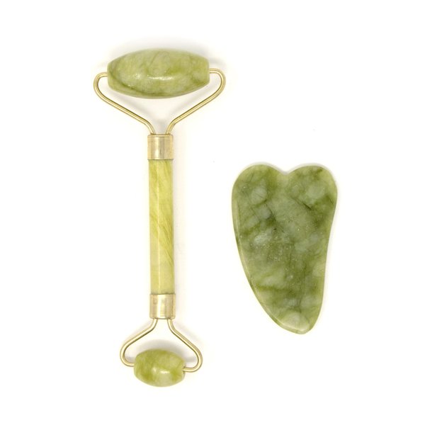 Revele Jade Facial Roller + Gua Shua Board - Reduces Puffiness