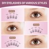 Lash Clusters D Curl 9-12mm Mixed DIY Eyelash Extensions 60PCS Cluster Lashes Individual Eyelash Wispy Natural Lash Extensions DIY at Home