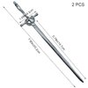 LELEVTXP 2 Pcs Metal Sword Hair Sticks Vintage Hair Chopsticks Simple and Elegant Hair Pins Sticks for Women and Girls Daily Wear